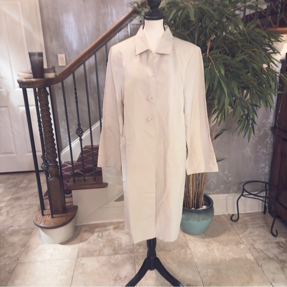 KENAR linen blend duster jacket excellent conditioner size 14. Long sleeve - Picture 12 of 16